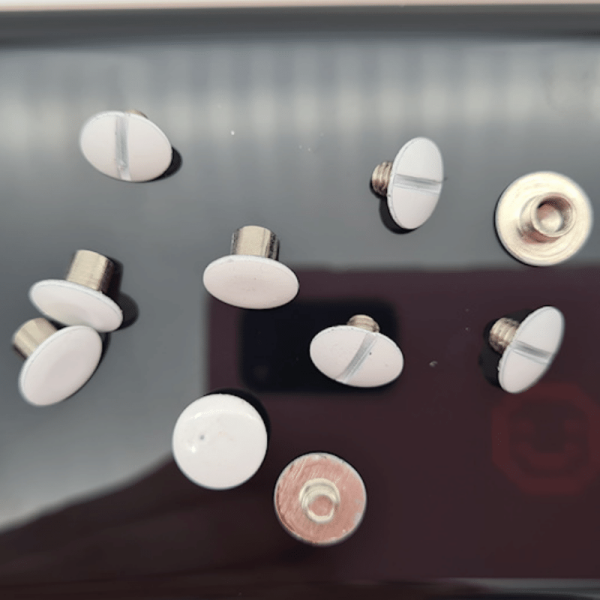 Buchschrauben 5mm weiß lackiert